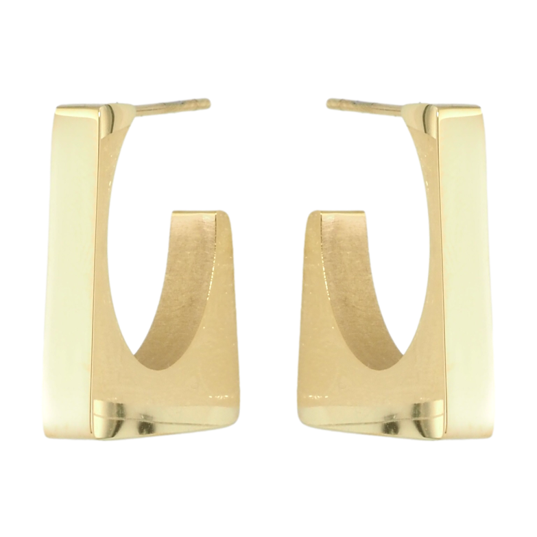 Сережки Xuping TTM Stainless Steel колір 14K пусети Декоративні фото №1