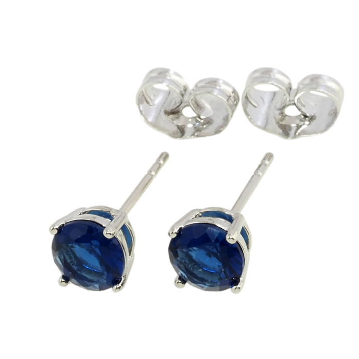 Серьги Xuping Родий пусеты Синие фианиты в 4-х крапановой оправе ø 6мм фото №11 Серьги Xuping Родий пусеты Синие фианиты в 4-х крапановой оправе ø 6мм фото №11