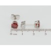 Серьги Xuping Родий пусеты Красные фианиты в 4-х крапановой оправе ø 6мм фото №2 Серьги Xuping Родий пусеты Красные фианиты в 4-х крапановой оправе ø 6мм фото №2