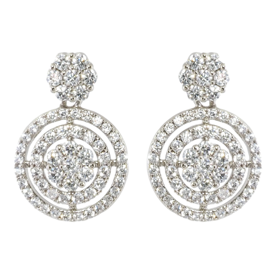 Сережки Xuping Родій пусети Інкрустація цирконієм фото №1