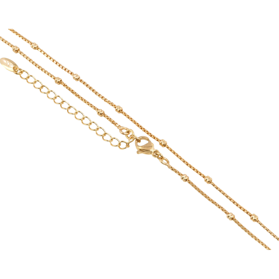 Цепочка Xuping Позолота 18K Плетение Венецианское с бусинами длина 45-50см х 1мм фото №1 Цепочка Xuping Позолота 18K Плетение Венецианское с бусинами длина 45-50см х 1мм фото №1