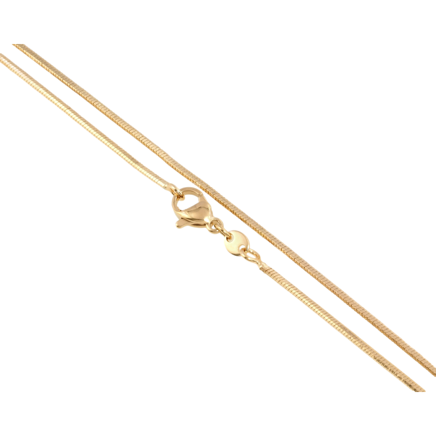 Цепочка Xuping Позолота 18K Плетение Ювелирный шнур 4-х гранный длина 51см х 1мм фото №1
