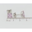 Серьги Xuping Родий пусеты Розовый фианит 7х7мм фото №2 Серьги Xuping Родий пусеты Розовый фианит 7х7мм фото №2
