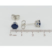 Сережки Xuping Родій пусети Сині фіаніти в 6-ти крапановій оправі ø 6мм фото №2