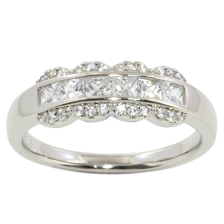 Кольцо Xuping Родий Узор с цирконием фото №15 Кольцо Xuping Родий Узор с цирконием фото №15