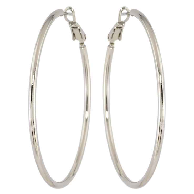 Серьги Xuping Родий кольца (конго) Классика ø 5см фото №17 Серьги Xuping Родий кольца (конго) Классика ø 5см фото №17