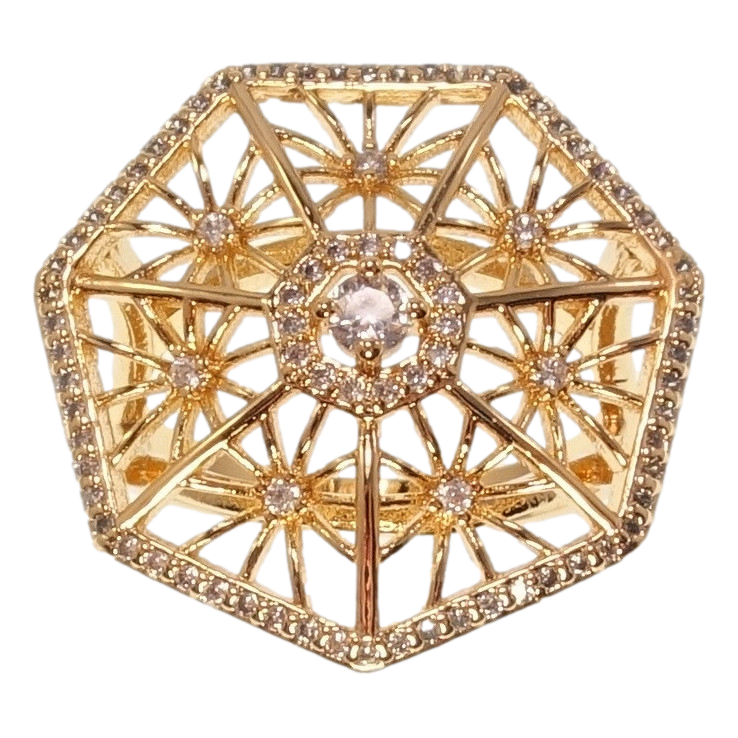 Кольцо Xuping Позолота 18K Восьмигранник фото №12 Кольцо Xuping Позолота 18K Восьмигранник фото №12