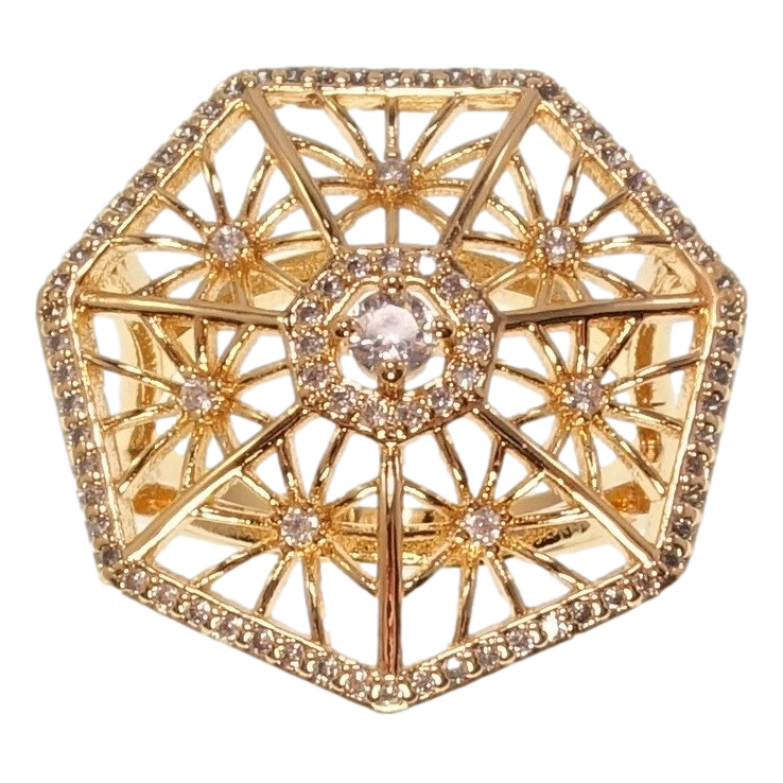 Каблучка Xuping Позолота 18K Восьмигранник фото №1 Каблучка Xuping Позолота 18K Восьмигранник фото №1