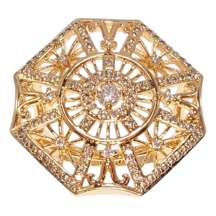 Кольцо Xuping Позолота 18K Восьмигранный Купол Декоративный Узор с Инкрустацией Цирконий фото №16 Кольцо Xuping Позолота 18K Восьмигранный Купол Декоративный Узор с Инкрустацией Цирконий фото №16