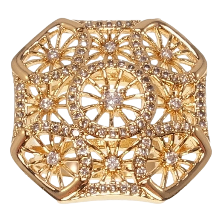 Кольцо Xuping Позолота 18K Квадратный Купол Скошенные Углы фото №13 Кольцо Xuping Позолота 18K Квадратный Купол Скошенные Углы фото №13