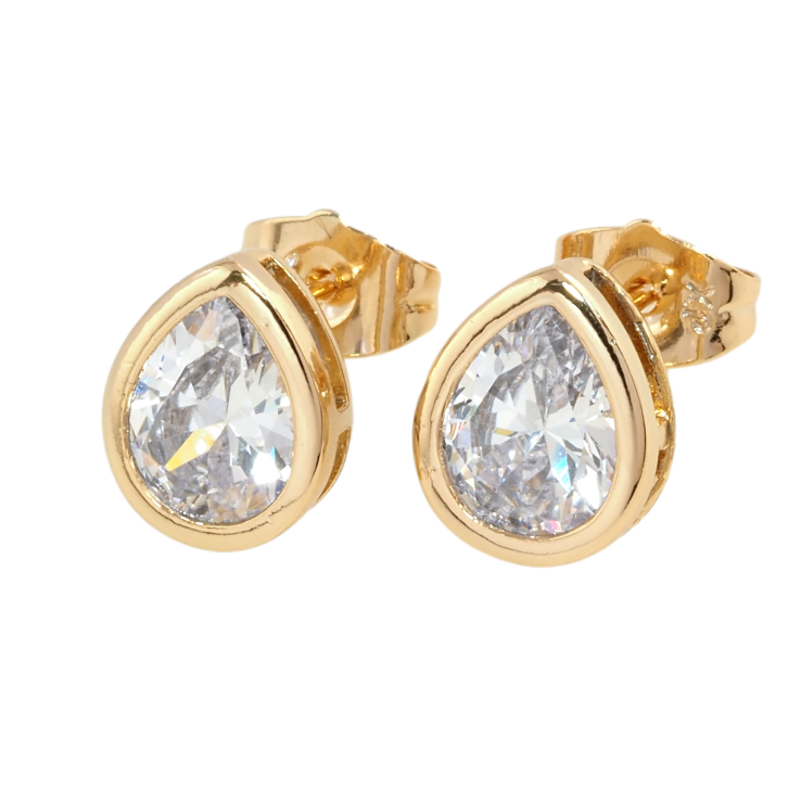 Сережки Xuping Позолота 18K пусети Кришталеві крапельки фото №8 Сережки Xuping Позолота 18K пусети Кришталеві крапельки фото №8