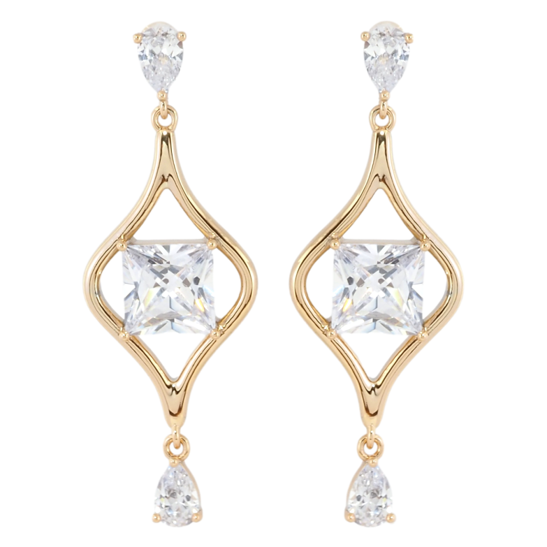 Сережки Xuping Позолота 18K пусети Декоративні підвіски фото №1 Сережки Xuping Позолота 18K пусети Декоративні підвіски фото №1