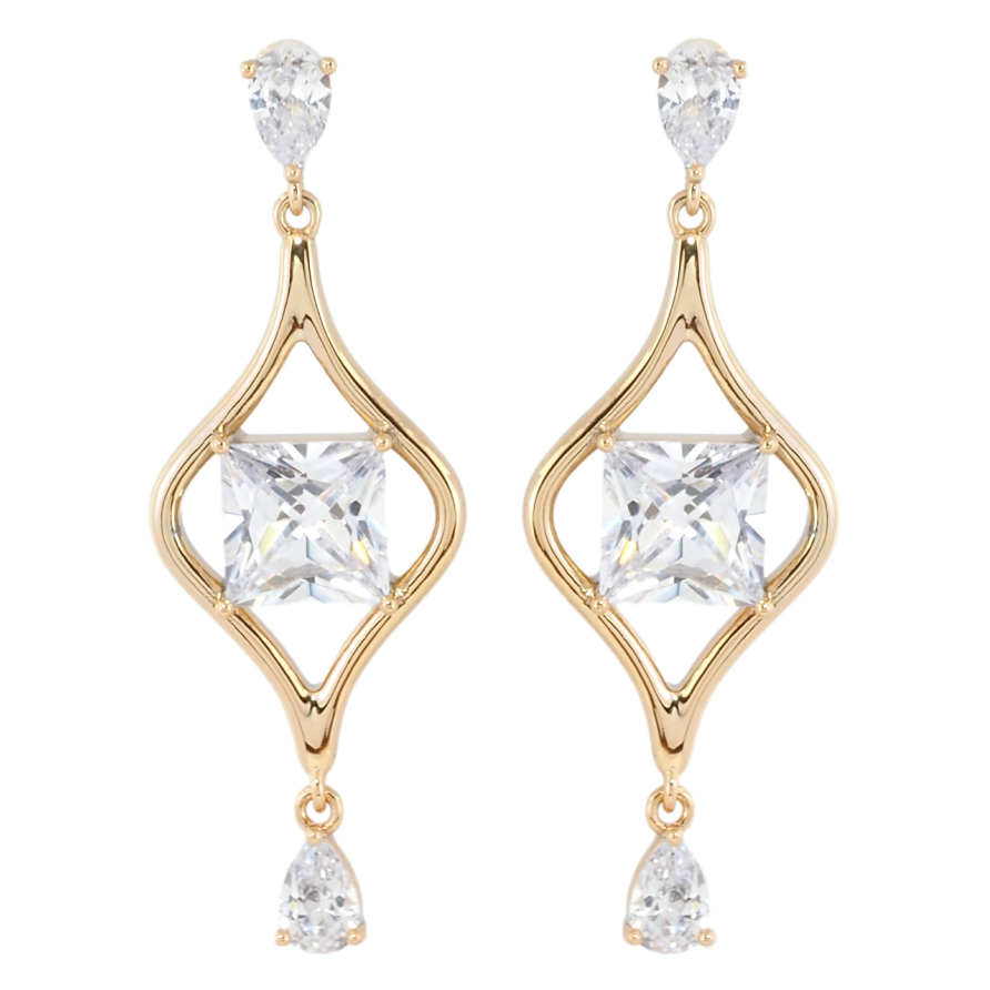 Сережки Xuping Позолота 18K пусети Декоративні підвіски фото №1 Сережки Xuping Позолота 18K пусети Декоративні підвіски фото №1