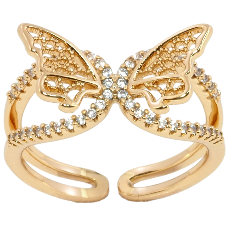 Каблучка Xuping Позолота 18K Метелик фото №1
