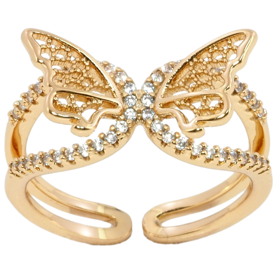Кольцо Xuping Позолота 18K Бабочка фото №1 Кольцо Xuping Позолота 18K Бабочка фото №1