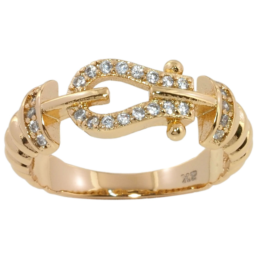 Каблучка Xuping Позолота 18K Візерунок з цирконієм фото №1