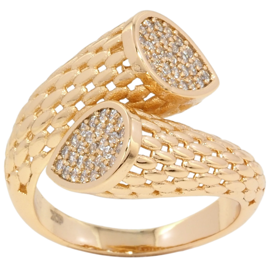 Кольцо Xuping Позолота 18K Объемный узор с инкрустацией цирконием фото №1 Кольцо Xuping Позолота 18K Объемный узор с инкрустацией цирконием фото №1