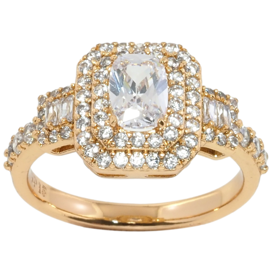 Кольцо Xuping Позолота 18K Инкрустация цирконием фото №1