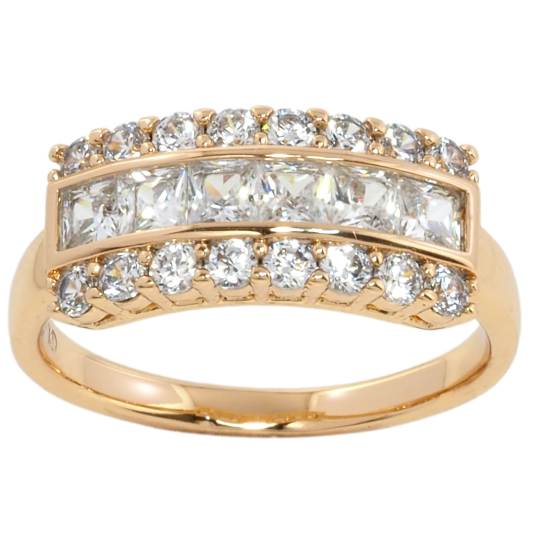 Кольцо Xuping Позолота 18K Инкрустация цирконием фото №1