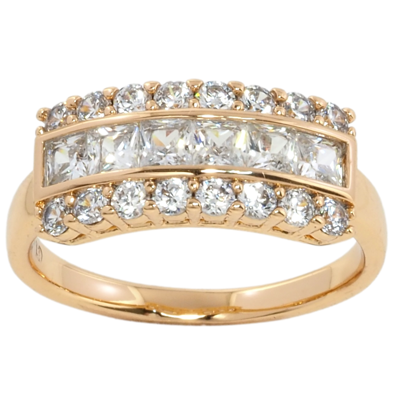 Каблучка Xuping Позолота 18K Інкрустація цирконієм фото №4