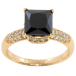 Кольцо Xuping Позолота 18K Черный фианит на шинке с цирконием фото №1