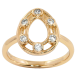 Кольцо Xuping Позолота 18K Капелька с вставками циркония фото №1 Кольцо Xuping Позолота 18K Капелька с вставками циркония фото №1