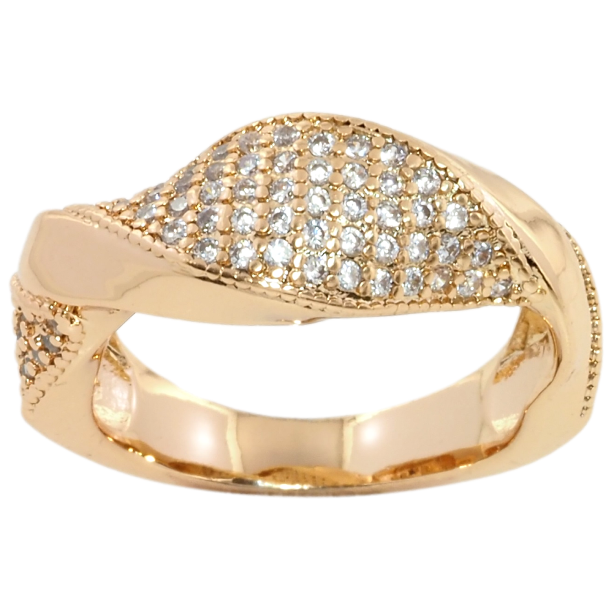 Кольцо Xuping Позолота 18K Узор с инкрустацией цирконием фото №1 Кольцо Xuping Позолота 18K Узор с инкрустацией цирконием фото №1