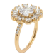 Кольцо Xuping Позолота 18K Кристальный цветок фото №2