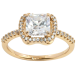 Кольцо Xuping Позолота 18K Фианит в обрамлении циркония фото №1