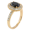 Каблучка Xuping Позолота 18K Чорний фіаніт в обрамленні цирконію фото №2
