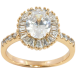 Кольцо Xuping Позолота 18K Фианит в обрамлении циркония фото №1