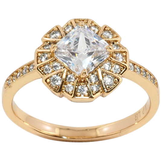 Кольцо Xuping Позолота 18K Кристальный блеск фото №1