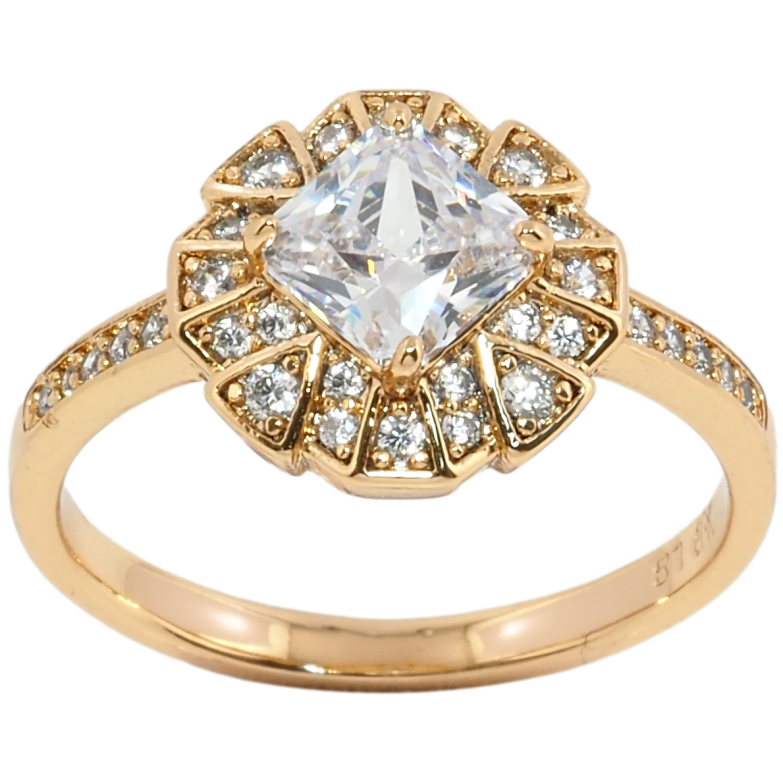 Кольцо Xuping Позолота 18K Кристальный блеск фото №1