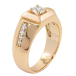 Перстень Xuping Позолота 18K Фіаніт із доріжками цирконію фото №2 Перстень Xuping Позолота 18K Фіаніт із доріжками цирконію фото №2