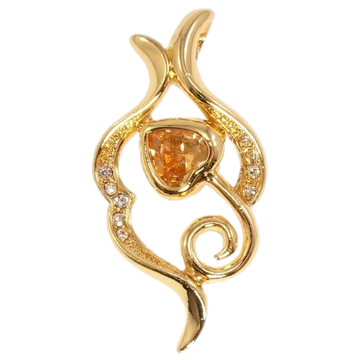 Кулон Fallon Позолота 18K Филигранный орнамент с оранжевым кристаллом фото №6 Кулон Fallon Позолота 18K Филигранный орнамент с оранжевым кристаллом фото №6