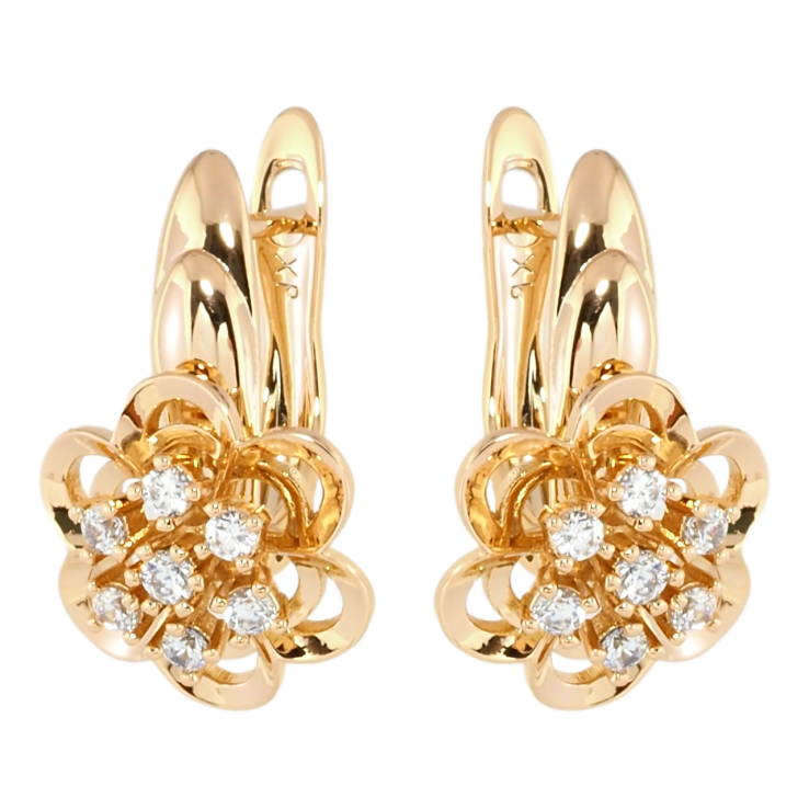 Серьги Xuping Позолота 18K английский замок Цветочки фото №16 Серьги Xuping Позолота 18K английский замок Цветочки фото №16