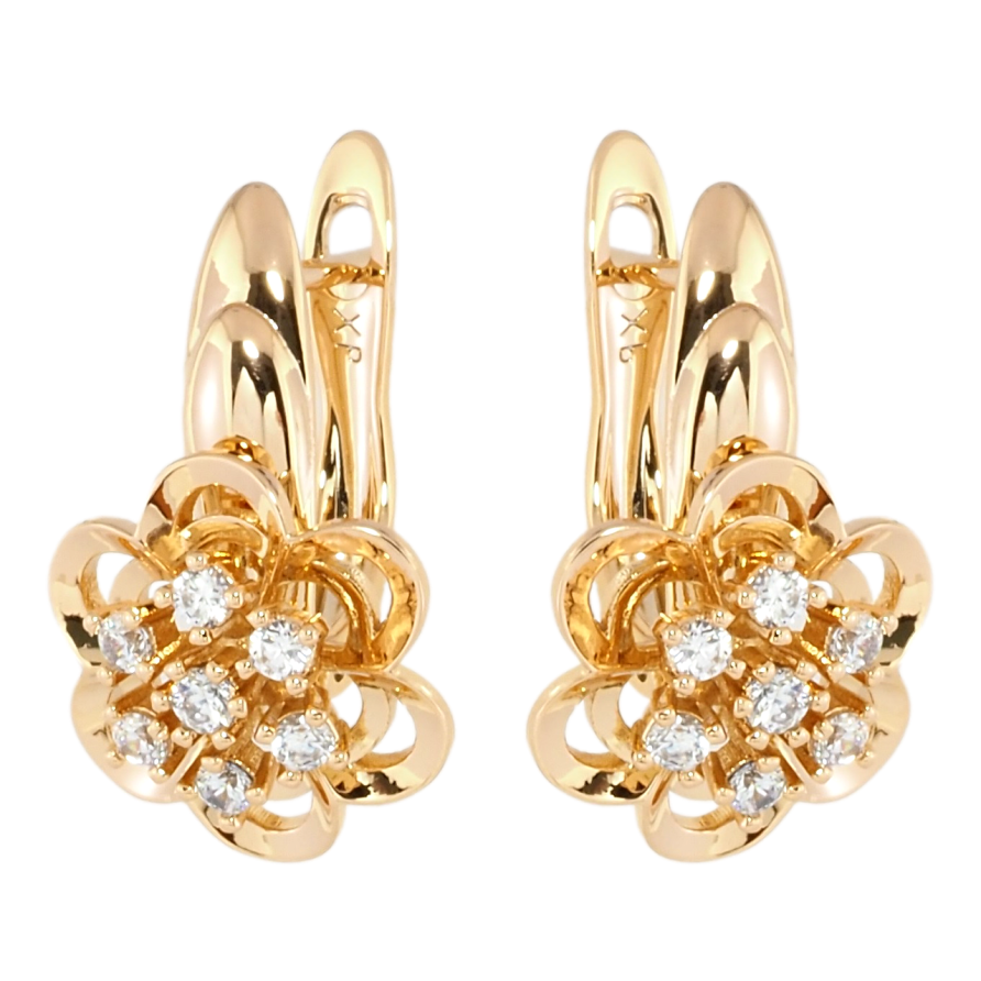 Серьги Xuping Позолота 18K английский замок Цветочки фото №1 Серьги Xuping Позолота 18K английский замок Цветочки фото №1