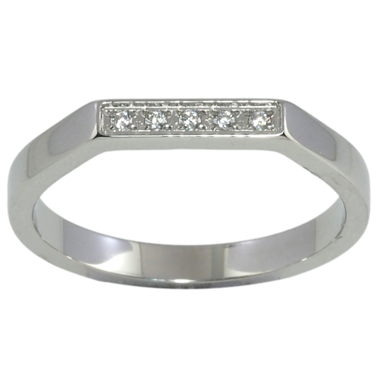 Кольцо Xuping TTM Stainless Steel Цвет Родий Дорожка циркония фото №15