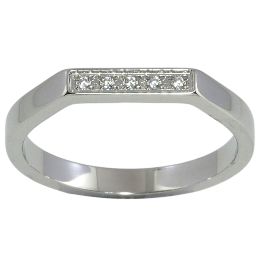 Кольцо Xuping TTM Stainless Steel Цвет Родий Дорожка циркония фото №1