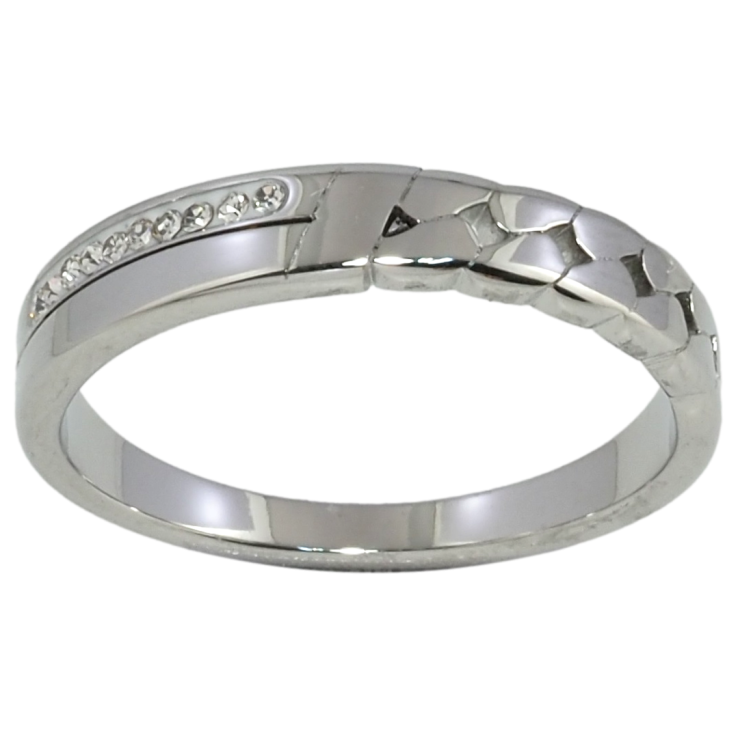 Кольцо Xuping TTM Stainless Steel Цвет Родий Узор цепочка с цирконием фото №12