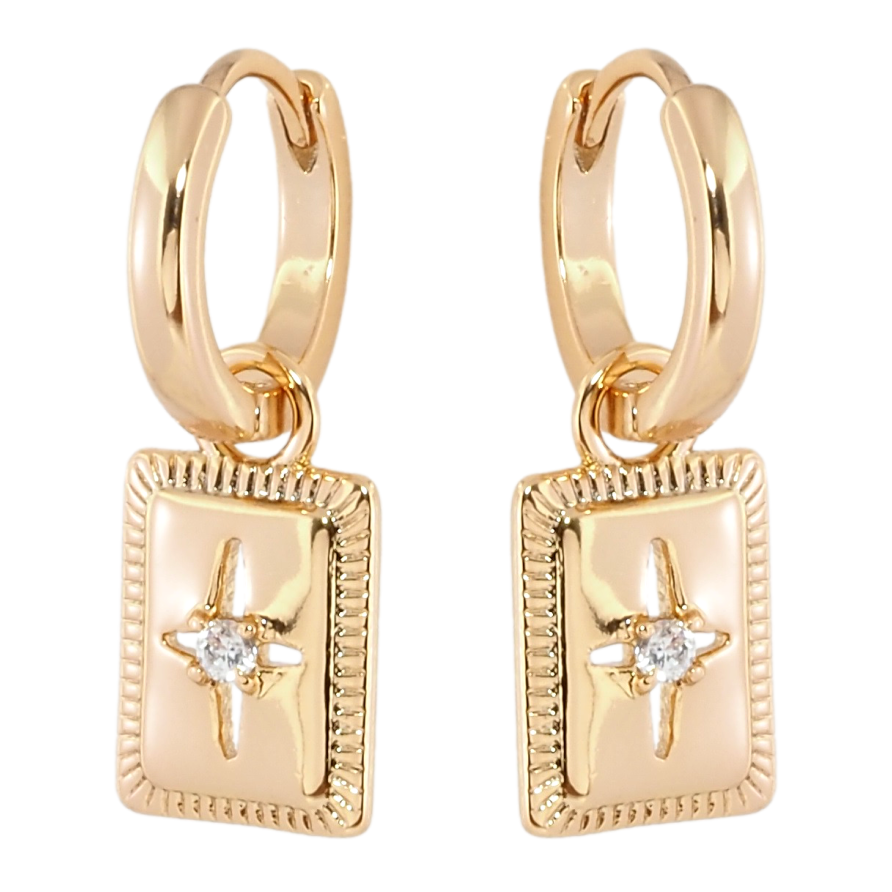 Серьги Xuping Позолота 18K подвески на колечках Декоративные подвески 2 в 1 фото №1