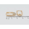 Сережки Xuping Позолота 18K колечка Бічний візерунок цирконієм фото №2 Сережки Xuping Позолота 18K колечка Бічний візерунок цирконієм фото №2