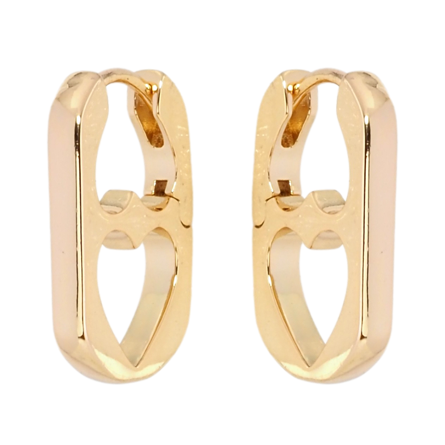 Сережки Xuping Позолота 18K колечка Бічний візерунок серця фото №1 Сережки Xuping Позолота 18K колечка Бічний візерунок серця фото №1