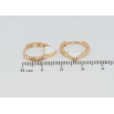 Сережки Xuping Позолота 18K колечка Бічний візерунок білі серця емаллю фото №2 Сережки Xuping Позолота 18K колечка Бічний візерунок білі серця емаллю фото №2