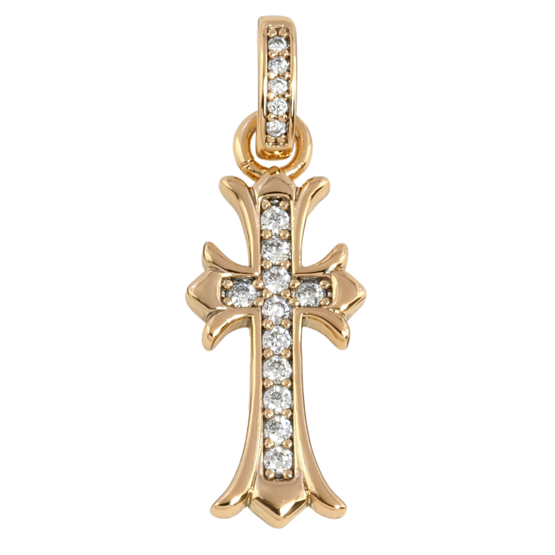 Кулон Xuping Позолота 18K Хрест з цирконієм для цепочки до 3мм фото №2 Кулон Xuping Позолота 18K Хрест з цирконієм для цепочки до 3мм фото №2