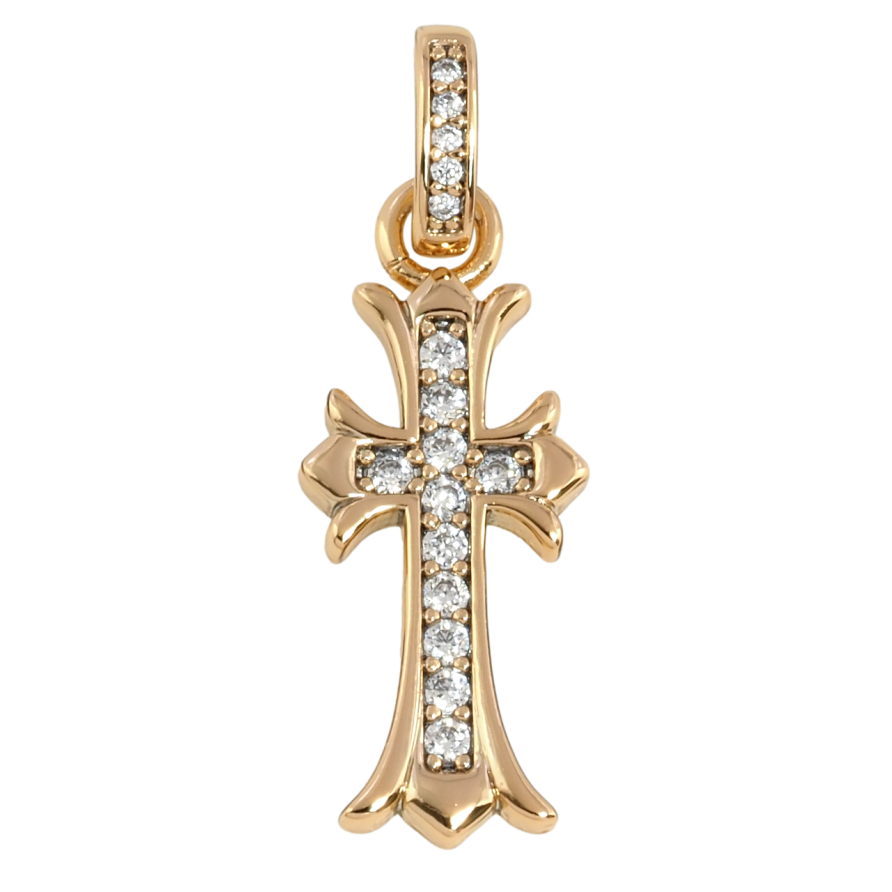 Кулон Xuping Позолота 18K Крест с цирконием для цепочки до 3мм фото №1 Кулон Xuping Позолота 18K Крест с цирконием для цепочки до 3мм фото №1