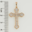 Кулон Xuping Позолота 18K Хрест із інкрустацією цирконієм для ланцюжка до 5мм фото №2 Кулон Xuping Позолота 18K Хрест із інкрустацією цирконієм для ланцюжка до 5мм фото №2
