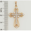 Кулон Xuping Позолота 18K Крест с цирконием для цепочки до 5мм фото №2 Кулон Xuping Позолота 18K Крест с цирконием для цепочки до 5мм фото №2
