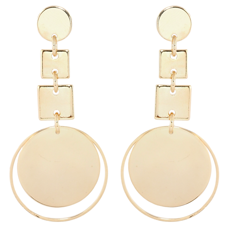 Сережки Xuping Позолота 18K пусети Фігурні підвіски фото №2 Сережки Xuping Позолота 18K пусети Фігурні підвіски фото №2