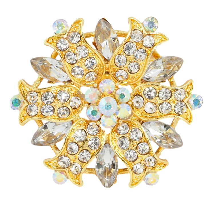 Брошь Цветок со стразами фото №13 Брошь Цветок со стразами фото №13